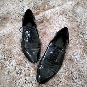 Marc Fisher Mfcaplet Patent Leather Lace Up Dress Shoes Men's Size 8.5